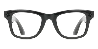 Ray-ban Meta Rw4006 Wayfarer With Blue-light Block Men's Glasses, Black, Size 50