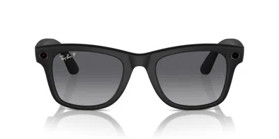 Ray-ban Meta Rw4008 Wayfarer Polarized 601st3 Men's Sunglasses Black Size 53