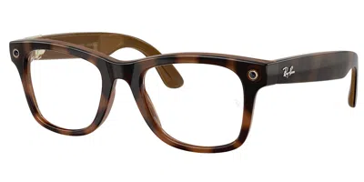 Ray-ban Meta Rw4011v Wayfarer Gen 3 Men's Glasses, , Size 50 In Brown