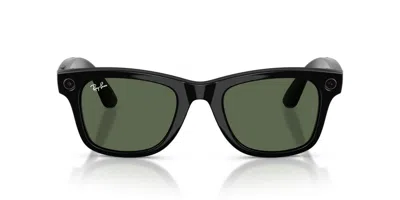Ray-ban Meta Rw4012 Wayfarer Gen 2 601/71 Occhiali Da Sole Neri Per Uomo In Black