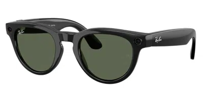 Ray-ban Meta Rw4013f Headliner Vestibilità Orientale 601/71 Occhiali Da Sole Neri Per Uomo In Black