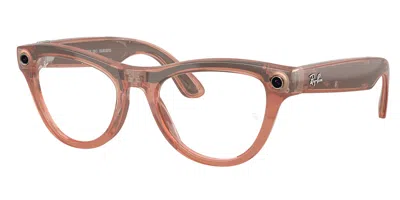 Ray-ban Meta Rw4014 Skyler 6778m4 Men's Glasses Orange Size 52 - Blue Light Block Available In Pink