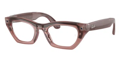 Ray-ban Meta Rw4015v Zena Gen 3 Men's Glasses, , Size 49 In Brown