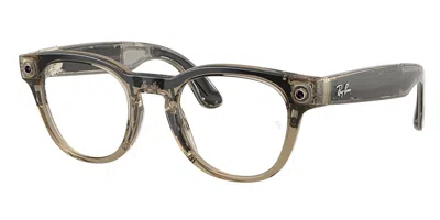 Ray-ban Meta Rw7002 Scriber Optics 8531 Men's Glasses Brown Size 49 - Blue Light Block Available In Gray