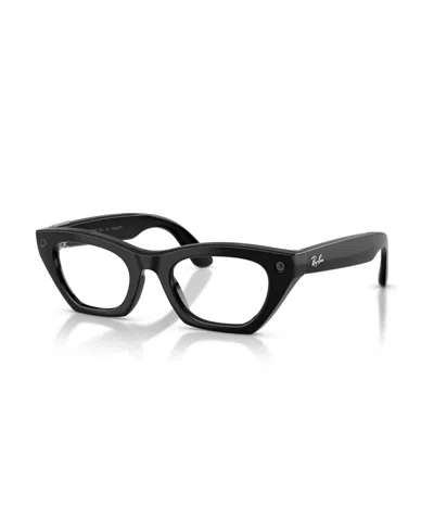 Ray-ban Meta Unisex Photochromic Cat Eye Ai Glasses Zena Rw4015 In Black