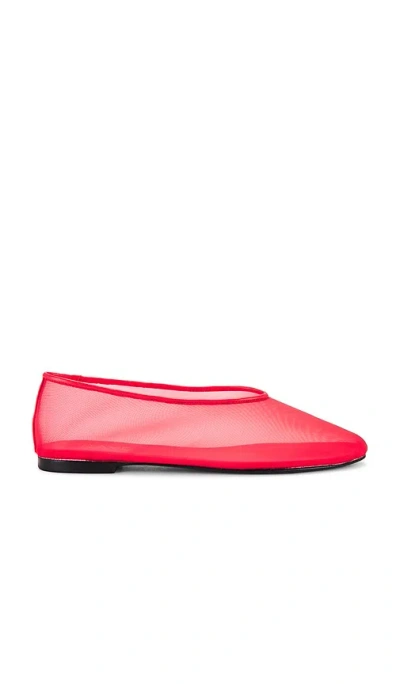 Raye Adina Flat In Red Mesh