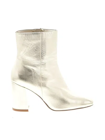 Pre-owned Raye Ankle Boots In Gold