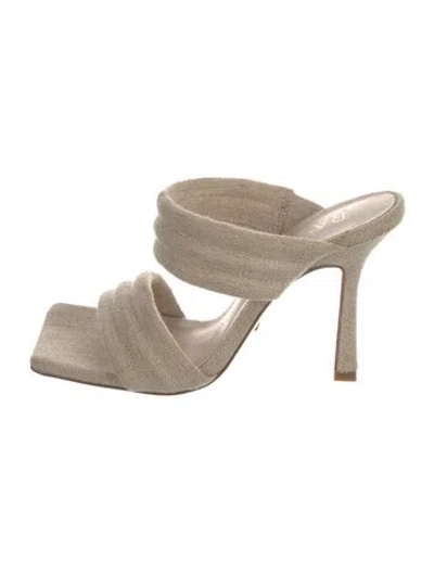 Pre-owned Raye Canvas Sandals In Neutrals
