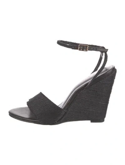 Pre-owned Raye Espadrilles In Black