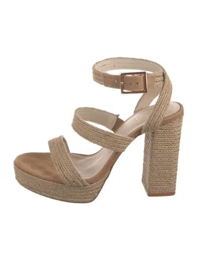 Pre-owned Raye Jute Espadrilles In Neutral