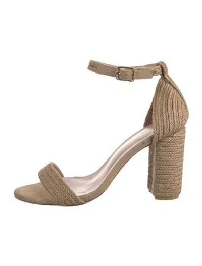 Pre-owned Raye Jute Sandals In Brown