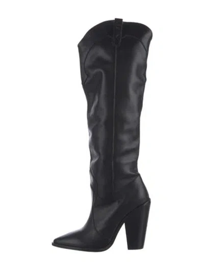 Pre-owned Raye Leather Boots In Black