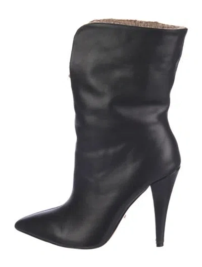 Pre-owned Raye Leather Boots In Black