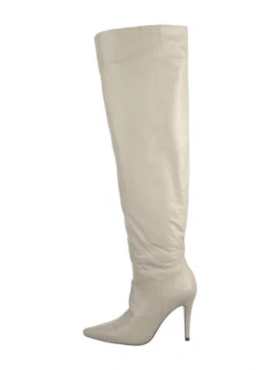 Pre-owned Raye Leather Boots In Neutral