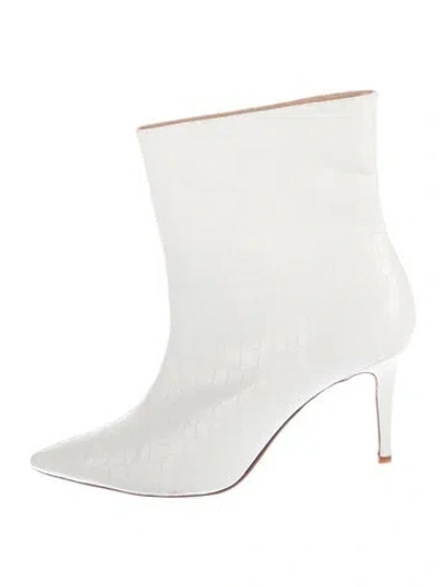 Pre-owned Raye Leather Boots In White