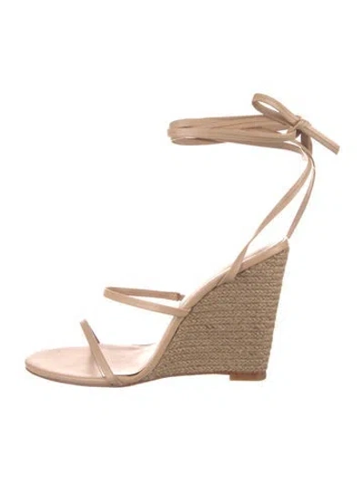 Pre-owned Raye Leather Espadrilles In Pink