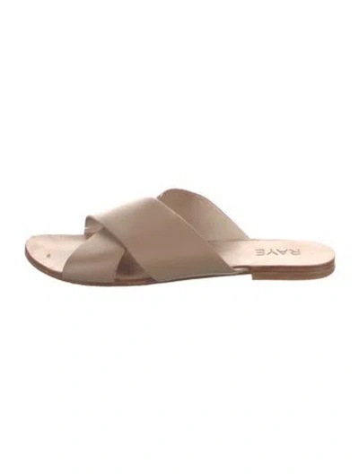 Pre-owned Raye Leather Flats In Neutral