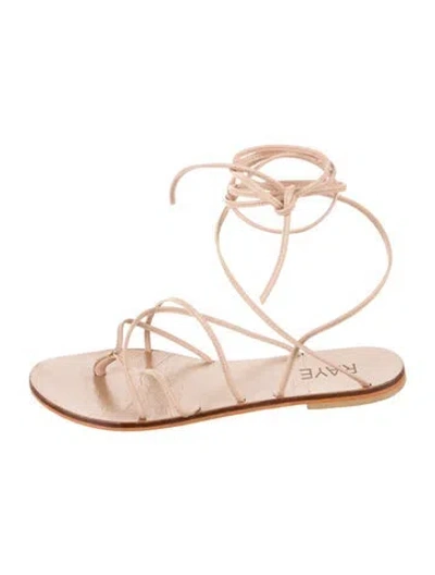Pre-owned Raye Leather Gladiator Sandals In Neutral