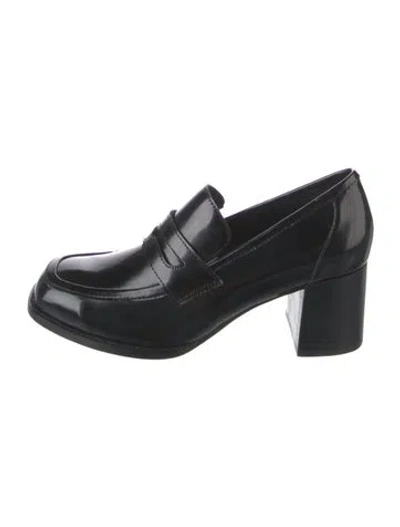 Pre-owned Raye Leather Loafers In Black