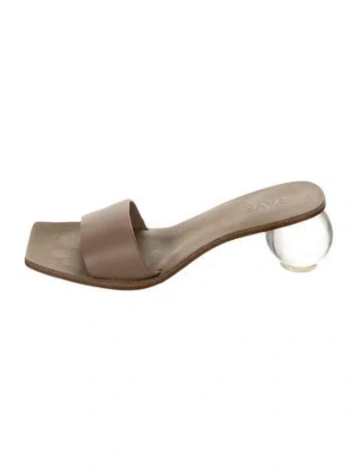 Pre-owned Raye Leather Mules In Neutrals