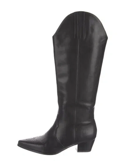 Pre-owned Raye Leather Riding Boots In Black