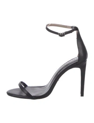 Pre-owned Raye Leather Sandals In Black