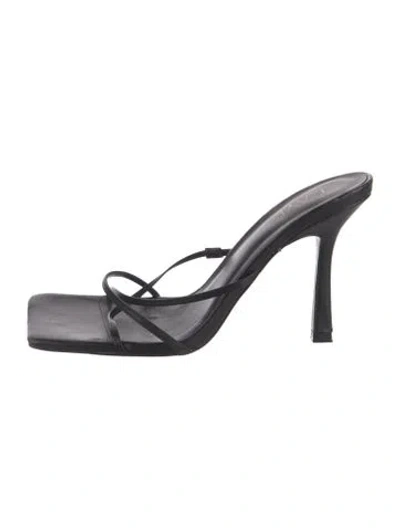 Pre-owned Raye Leather Sandals In Black