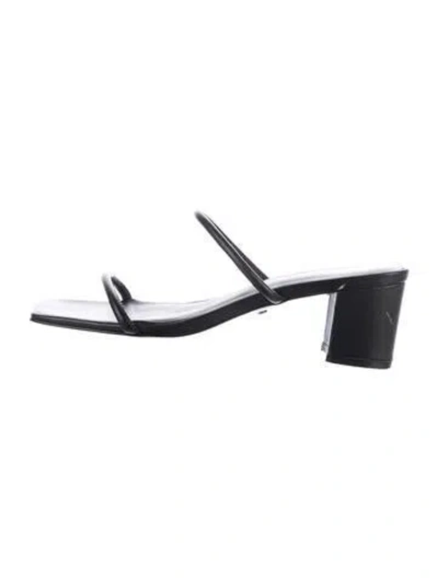 Pre-owned Raye Leather Sandals In Black