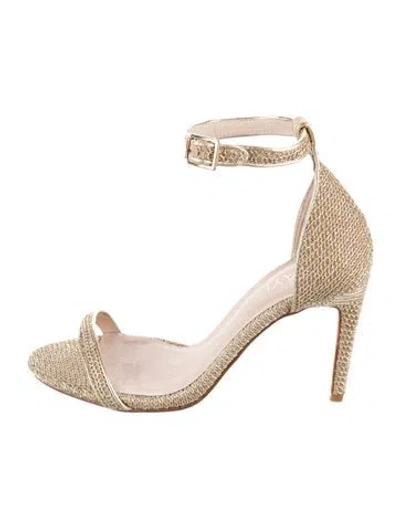 Pre-owned Raye Leather Sandals In Gold