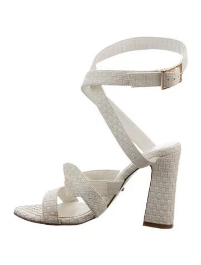 Pre-owned Raye Leather Sandals In Multicolor