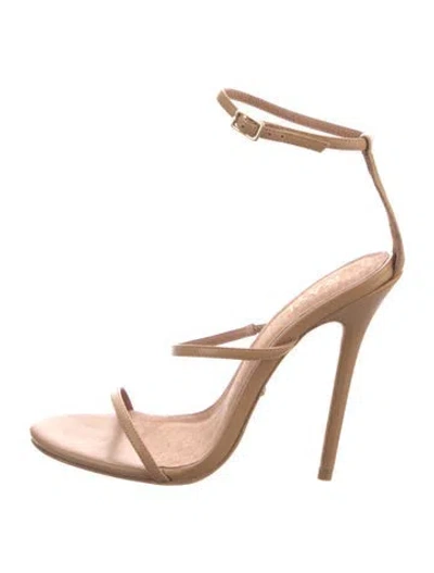 Pre-owned Raye Leather Sandals In Neutral
