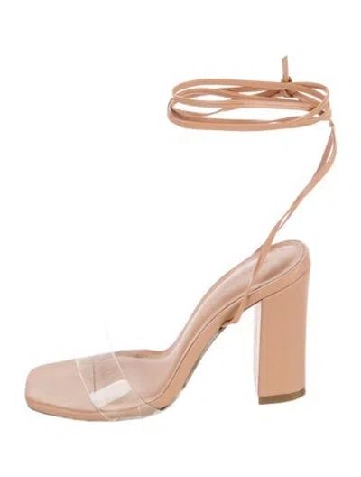 Pre-owned Raye Leather Sandals In Neutral