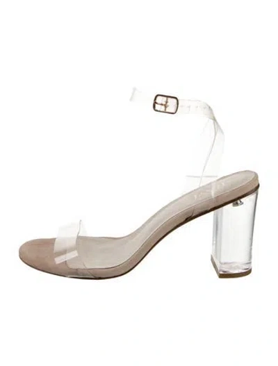 Pre-owned Raye Leather Sandals In Neutrals