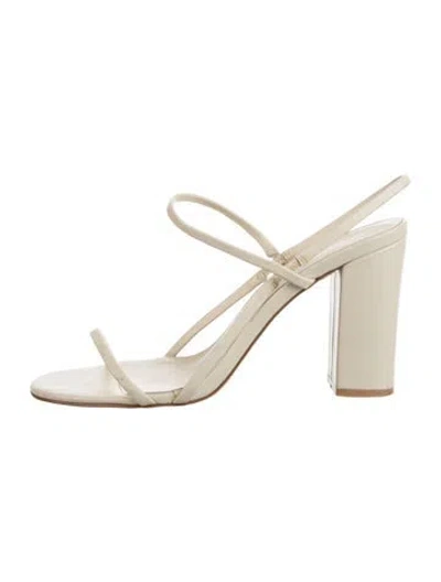 Pre-owned Raye Leather Sandals In Neutrals