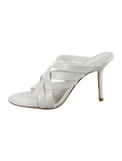 Pre-owned Raye Leather Sandals In Silver