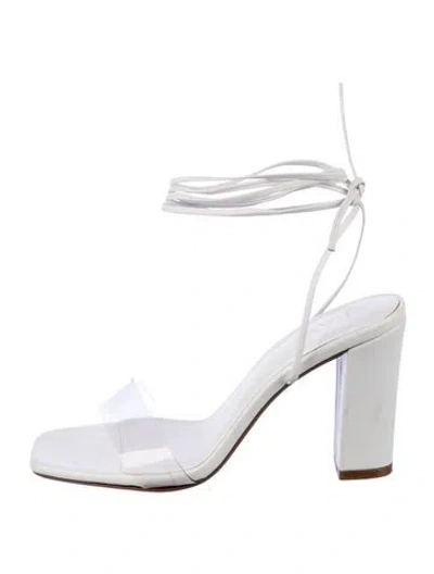 Pre-owned Raye Leather Sandals In White