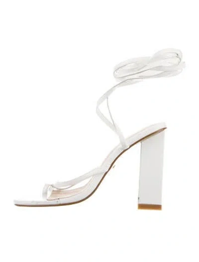 Pre-owned Raye Leather Sandals In White