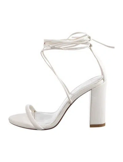 Pre-owned Raye Leather Sandals In White