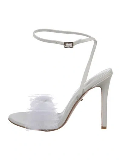 Pre-owned Raye Leather Sandals In White