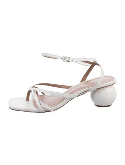 Pre-owned Raye Leather Sandals In White