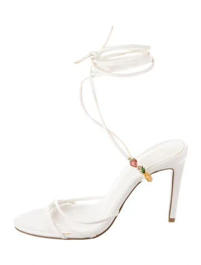 Pre-owned Raye Leather Sandals In White
