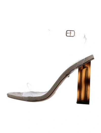 Pre-owned Raye Leather Slingback Sandals In Multi