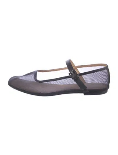 Pre-owned Raye Mesh Mary Jane Flats In Purple