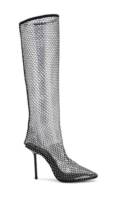 Raye Nomico Boot In Black Mesh Diamante