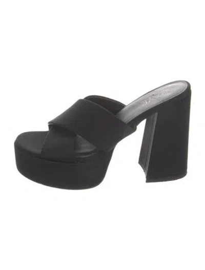 Pre-owned Raye Nylon Sandals In Black