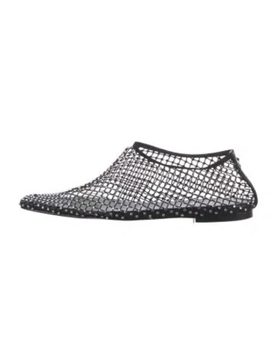 Pre-owned Raye Patterned Flats In Black