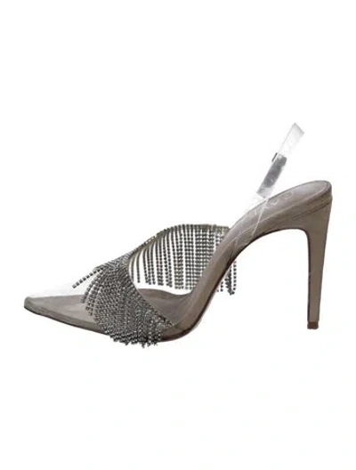 Pre-owned Raye Printed Slingback Pumps In Transparent