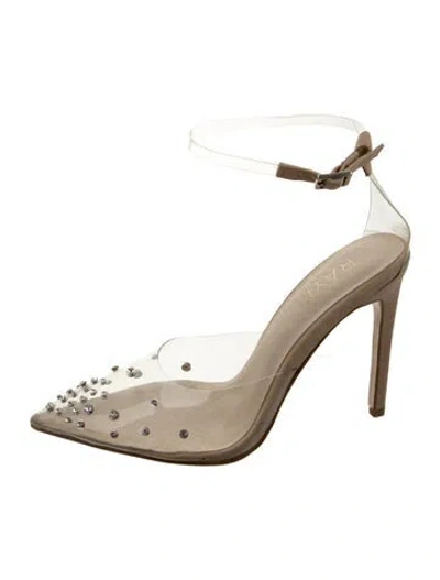 Pre-owned Raye Pvc Crystal Embellishments Pumps In Clear