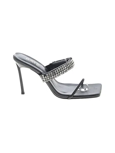 Pre-owned Raye Sandals In Black