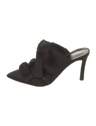Pre-owned Raye Satin Sandals In Black
